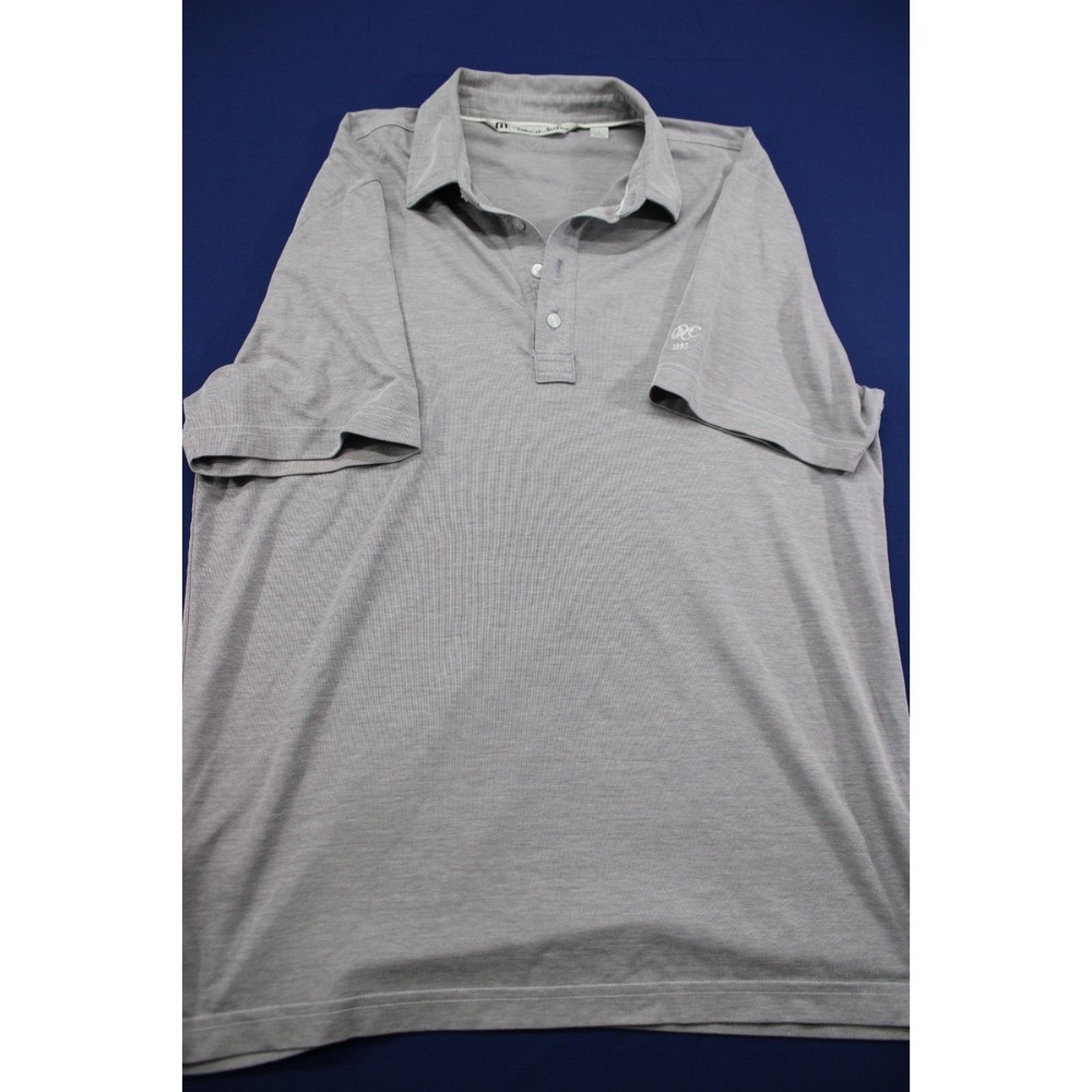 Travis Mathew Golf Polo Pima Cotton Gray Size Large
